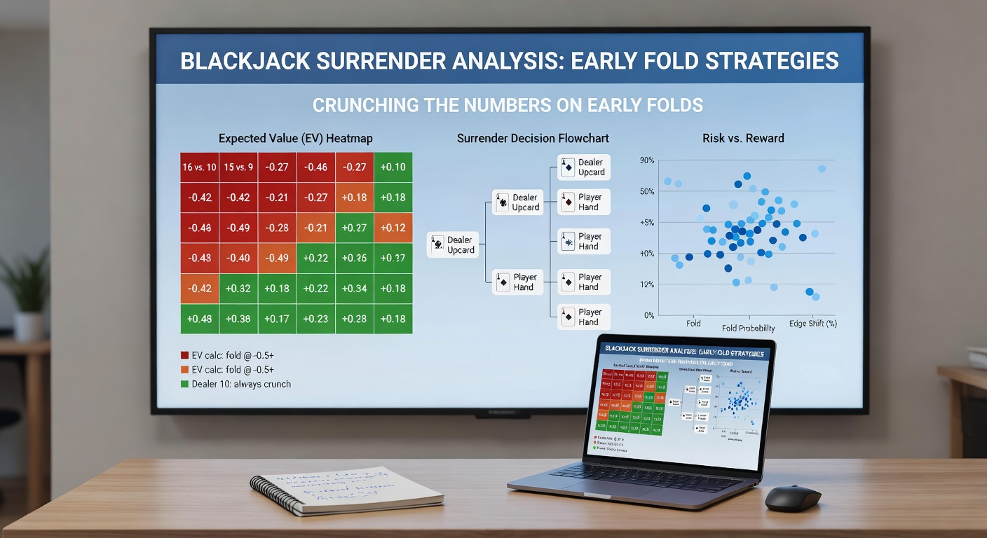 Chart displaying surrender EV comparisons for key hands against dealer upcards