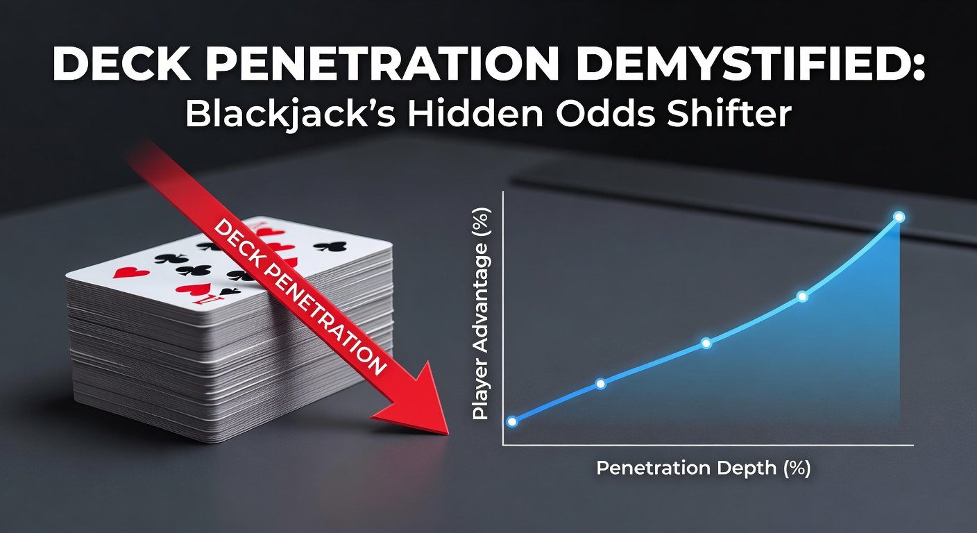 Close-up of a blackjack shoe with a cut card inserted near the end, showing remaining undealt cards and dealer reshuffle preparation