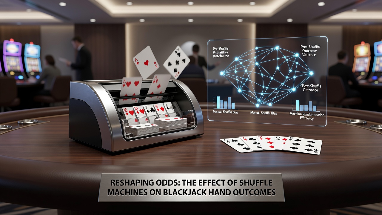 Close-up view of continuous shuffle machine processing cards during live blackjack play