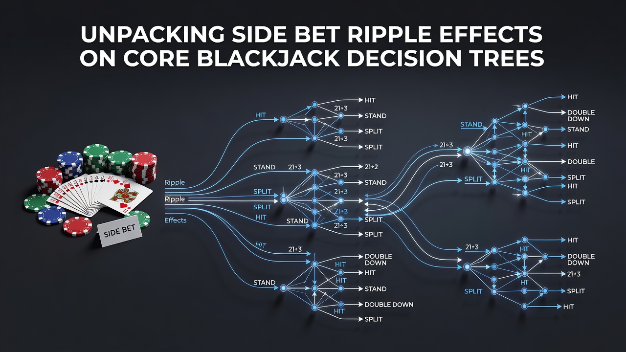 Blackjack table layout showing side bet circles alongside main wagering areas